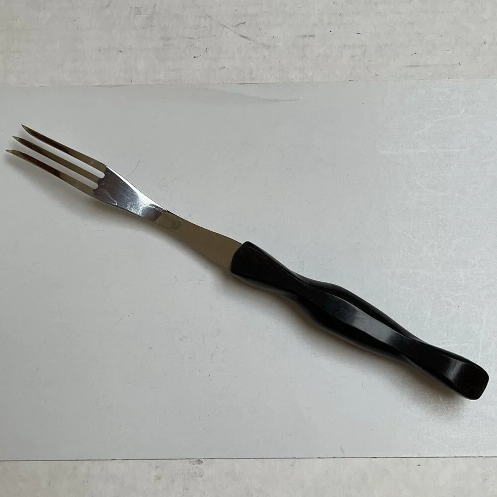 CUTCO Brand No 1726 Turning Fork 11 Inch Made In USA Black Swirl Handle